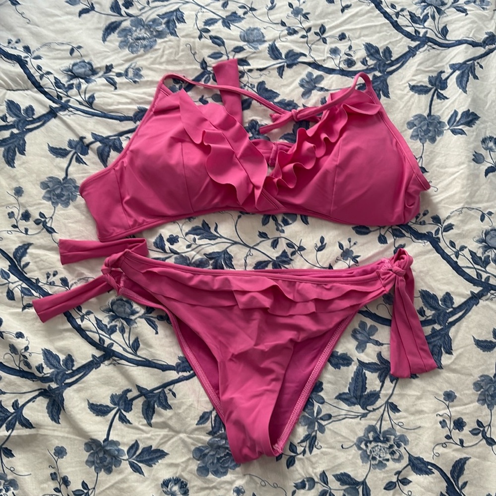 XS/S pink frill bikini